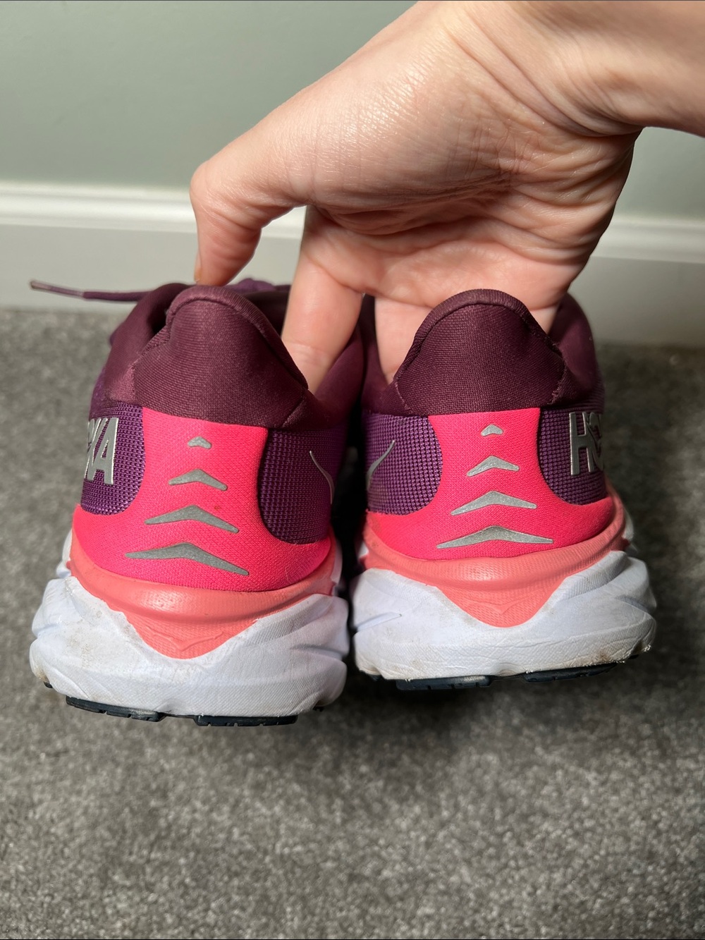 Hoka Clifton 8 Running Walking Sneaker Shoe Purple and Pink size 7.5 - Picture 6 of 8